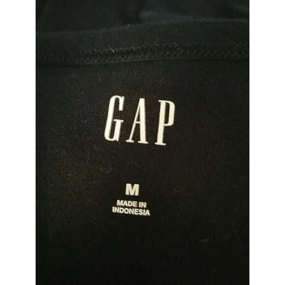 Gap Black Long Sleeve Peplum Top Size Medium - Picture 6 of 7